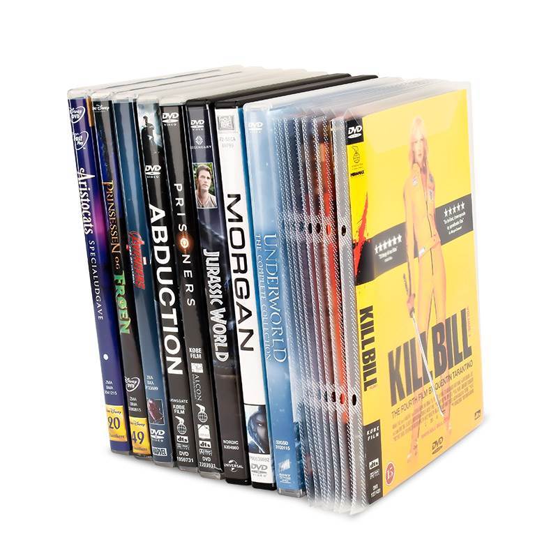 100 pochettes perforées pour DVD – pour rangement DVD