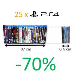 Pochettes perforées de rangement pour jeux PS4 - 25 pcs.