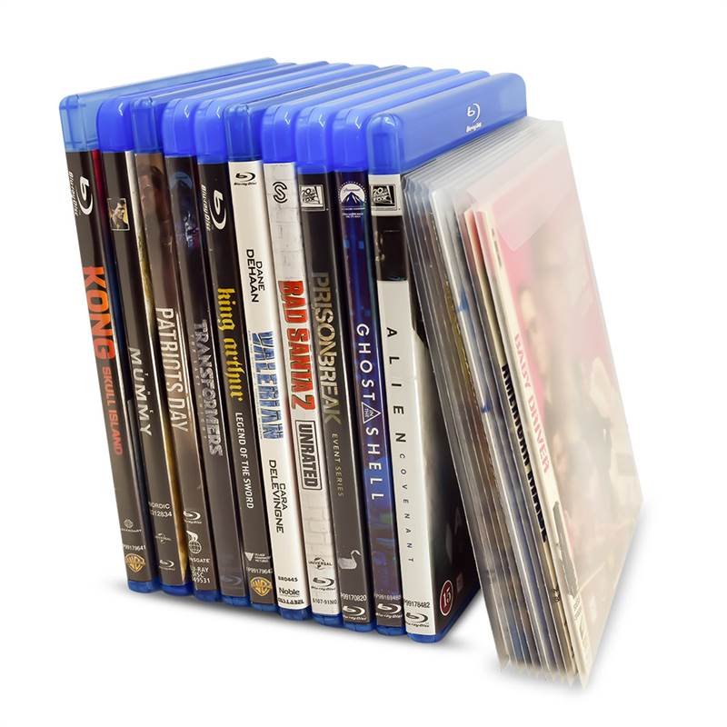 50 Pochettes Blu-Ray pour rangement Blu-Ray