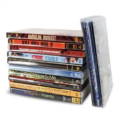 Pochette DVD pour rangement DVD – espace pour la jaquette - 100 pcs.