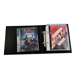 Pochette DVD simple/double avec feutre et trous de reliure - 50 pcs.