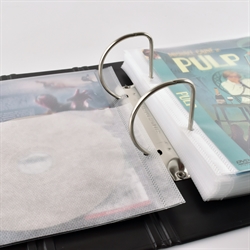 Pochette DVD simple/double avec feutre et trous de reliure - 50 pcs.