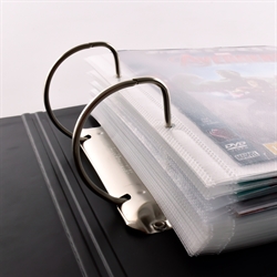 Pochette DVD simple/double avec feutre et trous de reliure - 50 pcs.